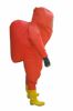 red color heavy duty type chemical resistant suit